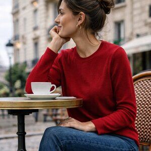 Banana Republic Forever Sweater Red Crewneck – Size M